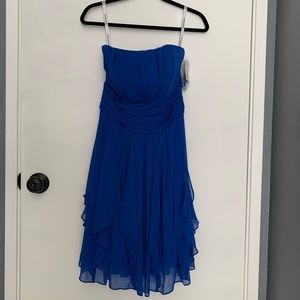 David’s bridal blue chiffon dress